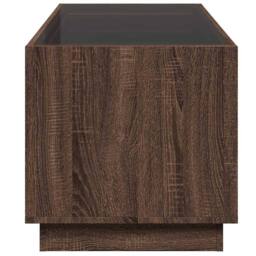 Berkfield Home Decorative Coffee Table with Infinity LED Brown Oak 70x50x50 cm - Size: 70 x 50 x 50 cm - thumbnail 7