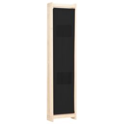 Berkfield Home 5-Panel Room Divider Black 200x170x4 cm Fabric - Size: 200 x 170 x 4 cm - thumbnail 4