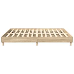 Berkfield Home Durable Bed Frame without Mattress Sonoma Oak 160x200cm Engineere in Brown - Size: 160x200 cm - thumbnail 6
