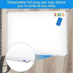VOGREX Magnetic Whiteboard, Small/Large, Dry Erase, Office/School/Home in White - thumbnail 4