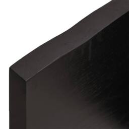Berkfield Home Table Top Dark Grey 100x50x(2-4) cm Treated Solid Wood Oak - thumbnail 7