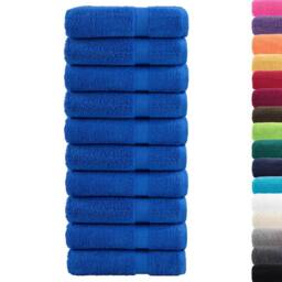 Berkfield Home Premium Hand Towels SOLUND 10pcs Blue 50x100cm 600gsm - thumbnail 3