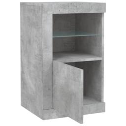 Berkfield Home Side Cabinets with LED Lights 2 pcs Concrete Grey Engineered Wood - thumbnail 7