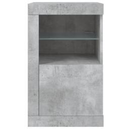 Berkfield Home Side Cabinets with LED Lights 2 pcs Concrete Grey Engineered Wood - thumbnail 8