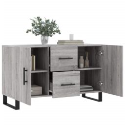 Berkfield Home Sideboard Grey Sonoma 100x36x60 cm Engineered Wood - Size: 100 x 36 x 60 cm - thumbnail 4
