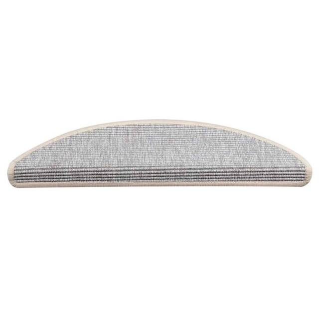 Berkfield Home Stair Mats Self-adhesive 15 pcs 56x17x3 cm Silver - Size: Medium - image 1