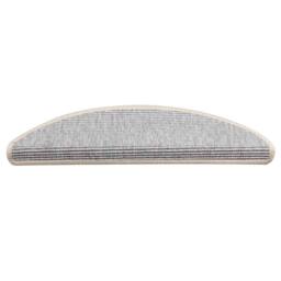Berkfield Home Stair Mats Self-adhesive 15 pcs 56x17x3 cm Silver - Size: Medium