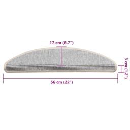 Berkfield Home Stair Mats Self-adhesive 15 pcs 56x17x3 cm Silver - Size: Medium - thumbnail 8