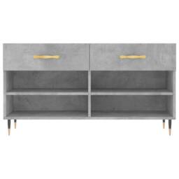Berkfield Home Shoe Bench Concrete Grey 102x35x55 cm Engineered Wood - Size: 102 x 35 x 55 cm - thumbnail 6