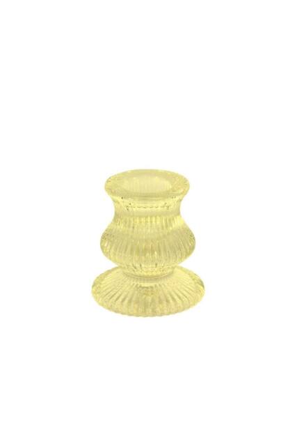 KDMD Yellow Eliza Glass Taper Candle Holder 6cm 5 Pack - image 1
