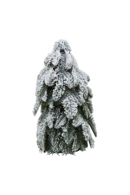KDMD 40cm Frosted Nordic Snowy Fir Tree for Winter Decor in White - image 1