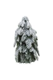 KDMD 40cm Frosted Nordic Snowy Fir Tree for Winter Decor in White - thumbnail 1