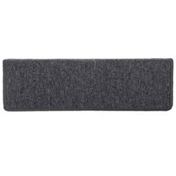 Berkfield Home Carpet Stair Treads 15 pcs 65x21x4 cm Grey & Black - Size: Medium - thumbnail 6