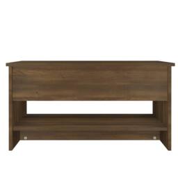 Berkfield Home Coffee Table Brown Oak 80x50x40 cm Engineered Wood - Size: 80 x 50 x 40 cm - thumbnail 6