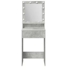Berkfield Home Dressing Table with LED Lights - Concrete Grey - 50x41x135 cm - Size: 50 x 41 x 135 cm - thumbnail 4