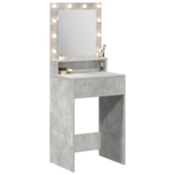 Berkfield Home Dressing Table with LED Lights - Concrete Grey - 50x41x135 cm - Size: 50 x 41 x 135 cm - thumbnail 3