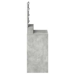 Berkfield Home Dressing Table with LED Lights - Concrete Grey - 50x41x135 cm - Size: 50 x 41 x 135 cm - thumbnail 5
