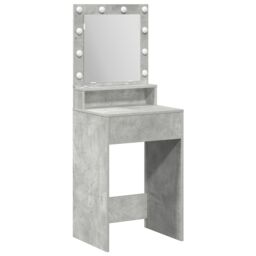 Berkfield Home Dressing Table with LED Lights - Concrete Grey - 50x41x135 cm - Size: 50 x 41 x 135 cm - thumbnail 2