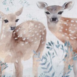 Evans Lichfield Winter Fawns Printed Cushion - Size: 43 cm x 43 cm - thumbnail 5