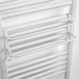 Nordara Double Towel Rail Rack Over Cabinet Door Hanging Radiator in White - thumbnail 3