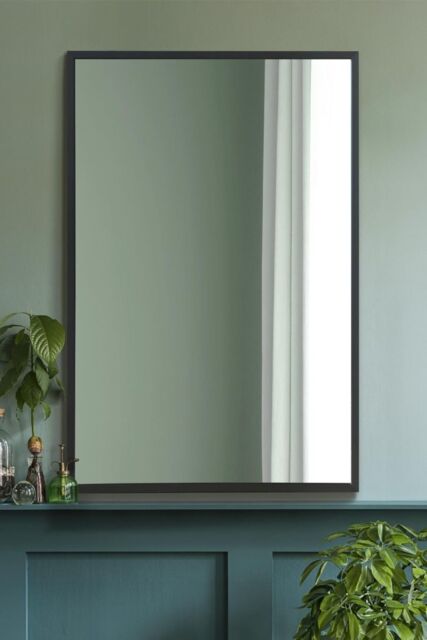 "MirrorOutlet Black Aluminium Edged Wall Mirror 16"" X 24"" (40CM X 60CM) - Size: 1 Pack" - image 1