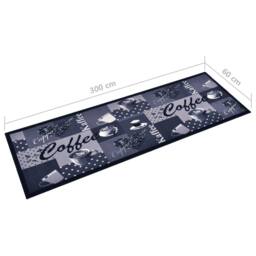 Berkfield Home Kitchen Carpet Washable Coffee Blue 60x300 cm - thumbnail 5