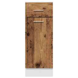 Berkfield Home Drawer Bottom Cabinet Old Wood 30x46x81.5 cm Engineered Wood in Brown - thumbnail 4