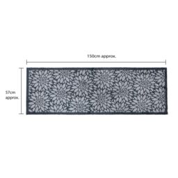 JVL Mega Runner - 57x150cm, Flowers in Blue - Size: 150 cm x 100 cm - thumbnail 7