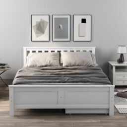 Matteo Wooden Solid White Pine Storage Bed With Drawers Bed Furniture Frame - Size: Single Fitted - thumbnail 7