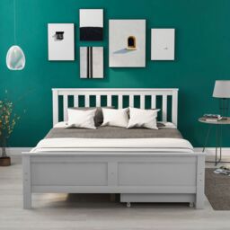 Matteo Wooden Solid White Pine Storage Bed With Drawers Bed Furniture Frame - Size: Single Fitted - thumbnail 9