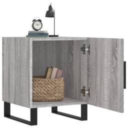 Berkfield Home Bedside Cabinets 2 pcs Grey Sonoma 40x40x50 cm Engineered Wood - Size: 40 x 40 x 50 cm - thumbnail 3