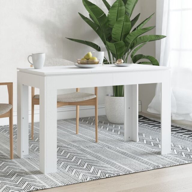 Berkfield Home Dining Table White 120x60x76 cm Engineered Wood - Size: 120 x 60 x 76 cm - image 1