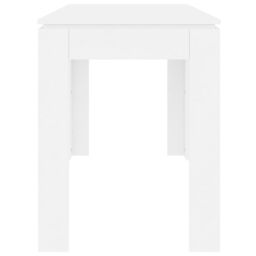 Berkfield Home Dining Table White 120x60x76 cm Engineered Wood - Size: 120 x 60 x 76 cm - thumbnail 5