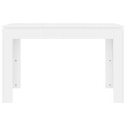 Berkfield Home Dining Table White 120x60x76 cm Engineered Wood - Size: 120 x 60 x 76 cm - thumbnail 4