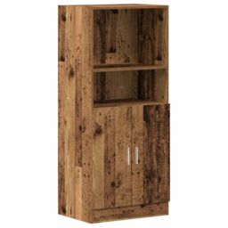 Berkfield Home Kitchen Cabinet Old Wood 57x41.5x131.5 cm Engineered Wood in Brown - thumbnail 2