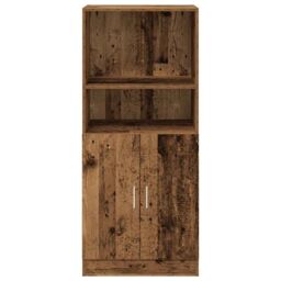 Berkfield Home Kitchen Cabinet Old Wood 57x41.5x131.5 cm Engineered Wood in Brown - thumbnail 4