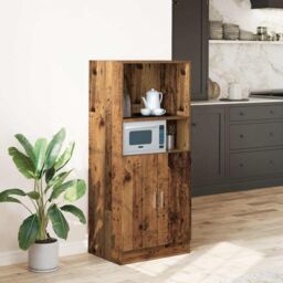 Berkfield Home Kitchen Cabinet Old Wood 57x41.5x131.5 cm Engineered Wood in Brown