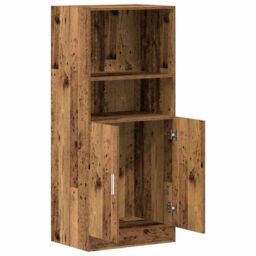 Berkfield Home Kitchen Cabinet Old Wood 57x41.5x131.5 cm Engineered Wood in Brown - thumbnail 5
