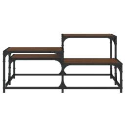 Berkfield Home Coffee Table Brown Oak 87.5x87.5x40 cm Engineered Wood - thumbnail 5