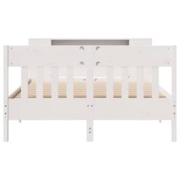 Berkfield Home Bookcase Bed without Mattress White 140x200cm Solid Wood Pine - Size: 140x200 cm - thumbnail 4