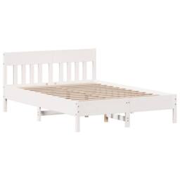 Berkfield Home Bookcase Bed without Mattress White 140x200cm Solid Wood Pine - Size: 140x200 cm - thumbnail 8