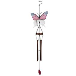 Country Living Butterfly Solar Windchime in Pink - thumbnail 6
