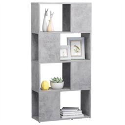 Berkfield Home Classic Book Cabinet Room Divider Concrete Grey 60x24x124.5 cm - thumbnail 4