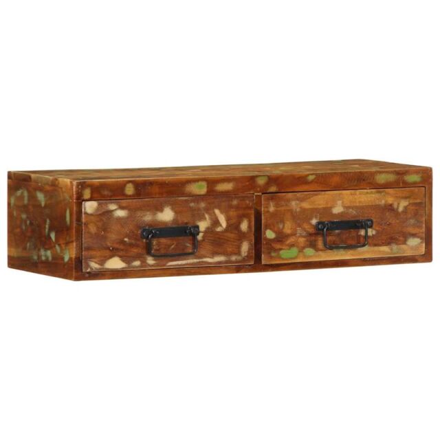 Berkfield Home Wall-mounted TV Cabinet 80x30x19 cm Solid Wood Reclaimed - Size: 80 x 30 x 19 cm - image 1