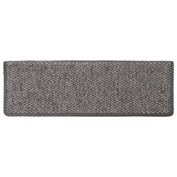 Berkfield Home Stair Mats Self-adhesive Sisal-Look 15 pcs 65x21x4 cm Grey & Beige - Size: Medium - thumbnail 6