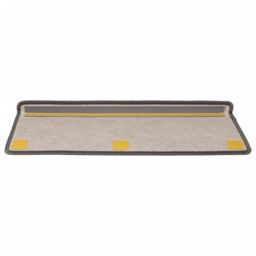 Berkfield Home Stair Mats Self-adhesive Sisal-Look 15 pcs 65x21x4 cm Grey & Beige - Size: Medium - thumbnail 5
