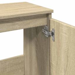 Berkfield Home Bathroom Cabinet Sonoma Oak 58x33x60 cm Engineered Wood in Light Brown - Size: 58 x 33 x 60 cm - thumbnail 8