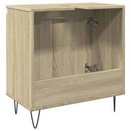 Berkfield Home Bathroom Cabinet Sonoma Oak 58x33x60 cm Engineered Wood in Light Brown - Size: 58 x 33 x 60 cm - thumbnail 6