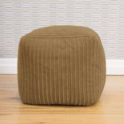 rucomfy Beanbags rucomfy Indoor Jumbo Cord Bean Bag Footstool - Cube Pouffe in Light Brown - thumbnail 2