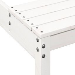 Berkfield Home Picnic Table White 160x134x75 cm Solid Wood Pine - Size: 160 x 134 x 75 cm - thumbnail 7